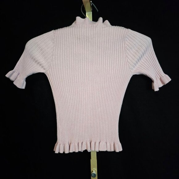 Lovers and Friends Revolve Carissa Ruffle Sweater Blush S - Picture 6 of 11